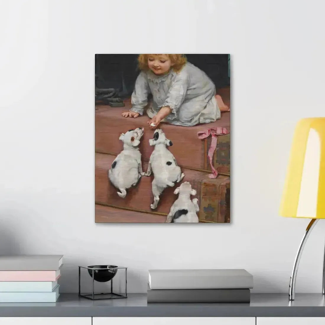 Arthur John Elsley (1861-1952) A Dead Heat 1893 - Canvas Wall Art - The Sticker Space