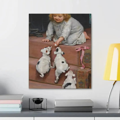 Arthur John Elsley (1861-1952) A Dead Heat 1893 - Canvas Wall Art - The Sticker Space