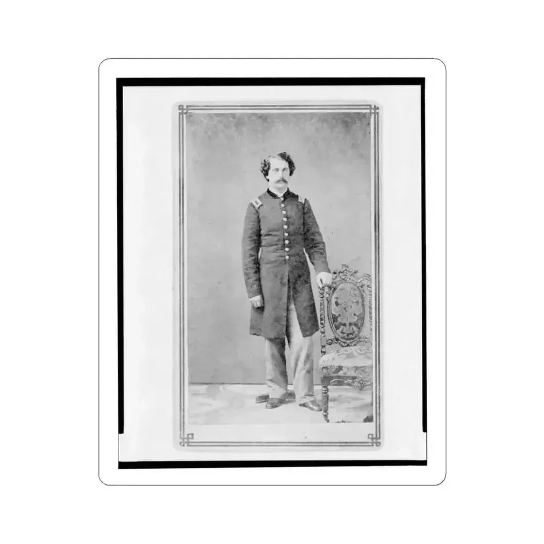 Arthur Linn, U.S.A., In Uniform, Full-Length Portrait, Facing Front (U.S. Civil War) STICKER Vinyl Kiss-Cut Decal 3 Inch White - The Sticker Space