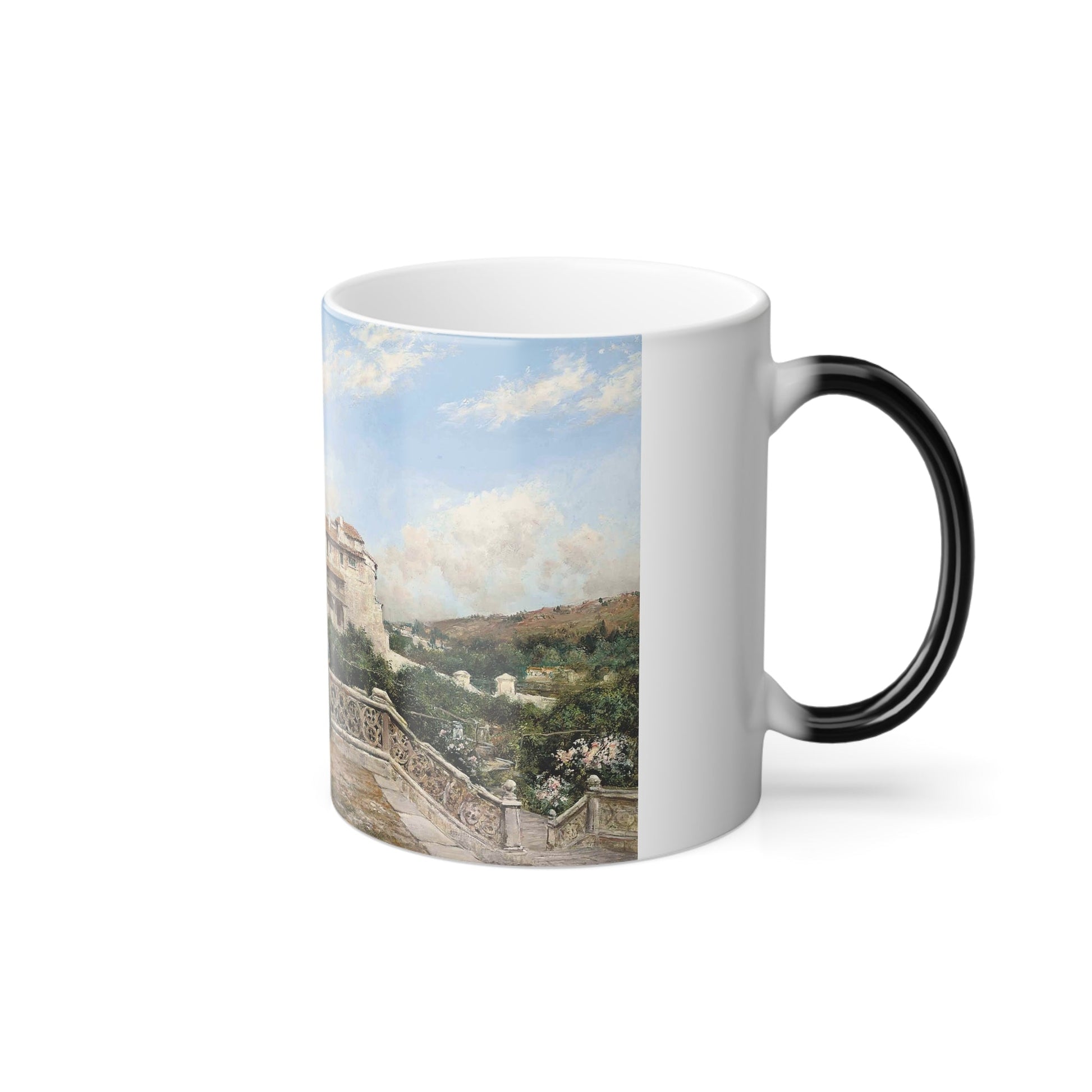 Arthur Trevor Haddon (1864-1941) Old houses outside Toledo - oil on canvas - Color Changing Mug 11oz-11oz-The Sticker Space