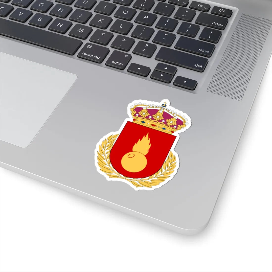 Artilleriets stridsskola vapen (Sweden) (Coat of Arms) STICKER Vinyl Kiss-Cut Decal - The Sticker Space