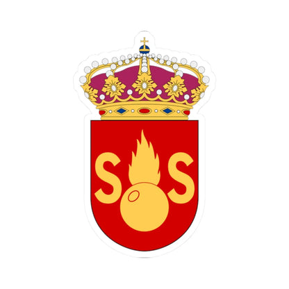 Artilleriskjutskolan vapen (Sweden) (Coat of Arms) STICKER Vinyl Kiss-Cut Decal 2 Inch White - The Sticker Space