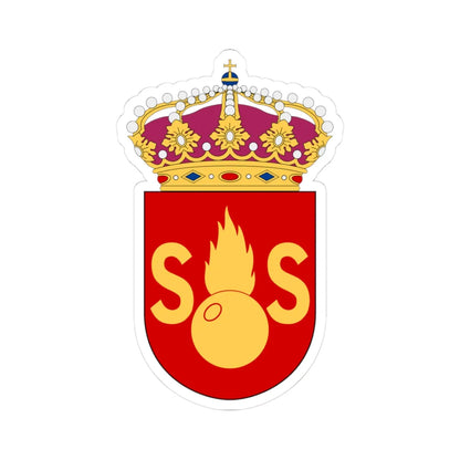Artilleriskjutskolan vapen (Sweden) (Coat of Arms) STICKER Vinyl Kiss-Cut Decal 3 Inch White - The Sticker Space