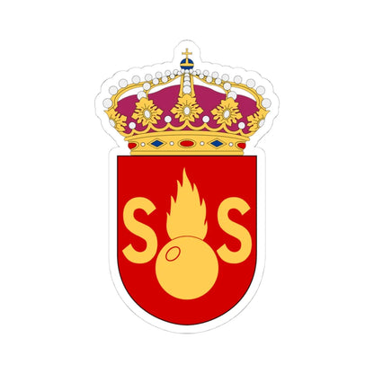 Artilleriskjutskolan vapen (Sweden) (Coat of Arms) STICKER Vinyl Kiss-Cut Decal 4 Inch White - The Sticker Space