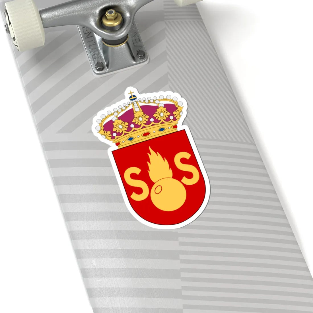 Artilleriskjutskolan vapen (Sweden) (Coat of Arms) STICKER Vinyl Kiss-Cut Decal - The Sticker Space