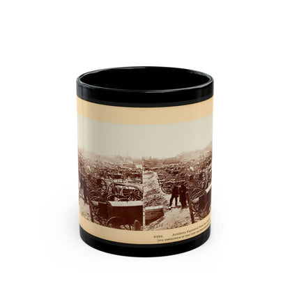 Artillery Captured From The Rebels 001 (U.S. Civil War) Black Coffee Mug