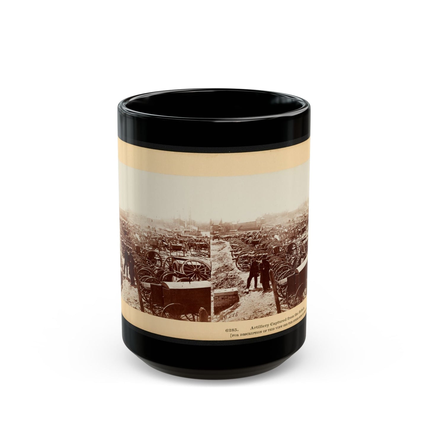 Artillery Captured From The Rebels 001 (U.S. Civil War) Black Coffee Mug