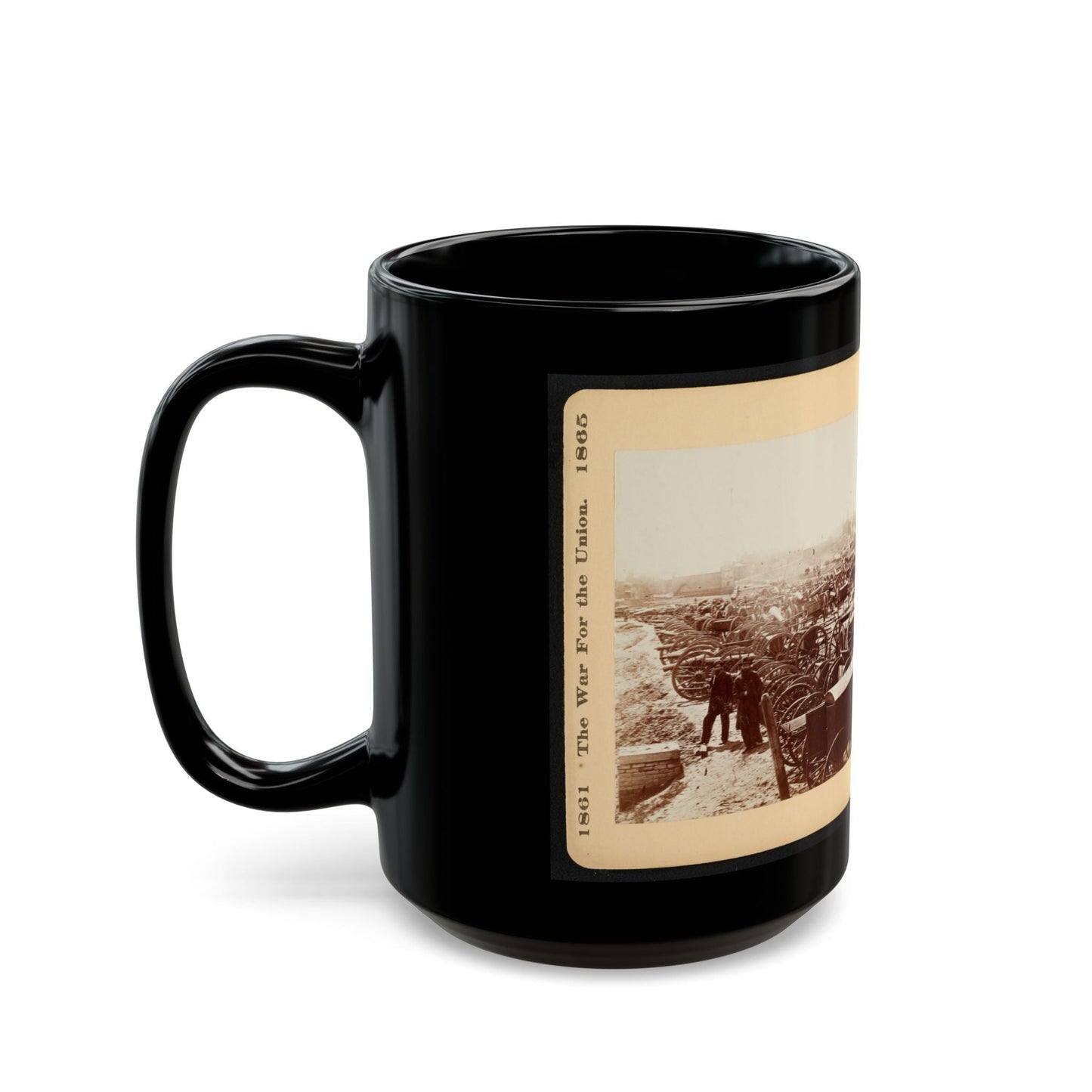 Artillery Captured From The Rebels 001 (U.S. Civil War) Black Coffee Mug