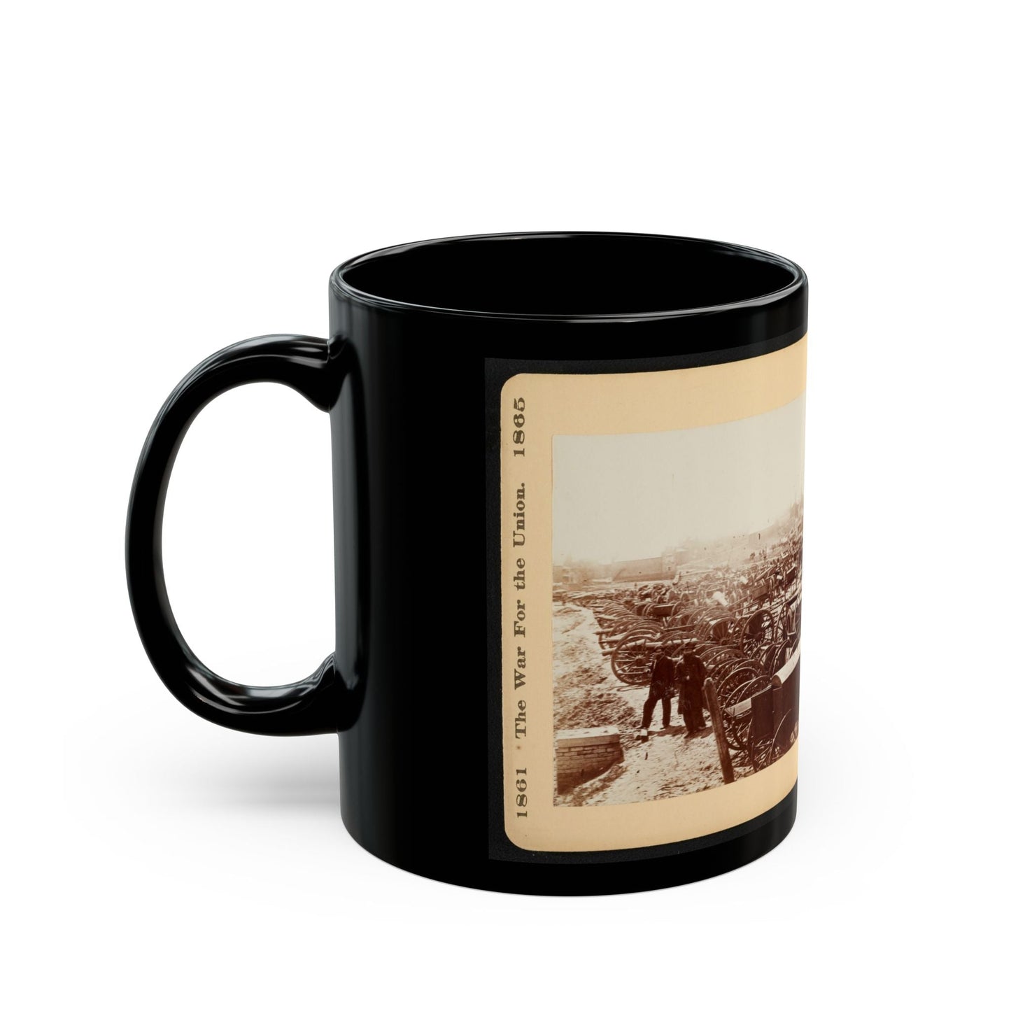 Artillery Captured From The Rebels 001 (U.S. Civil War) Black Coffee Mug