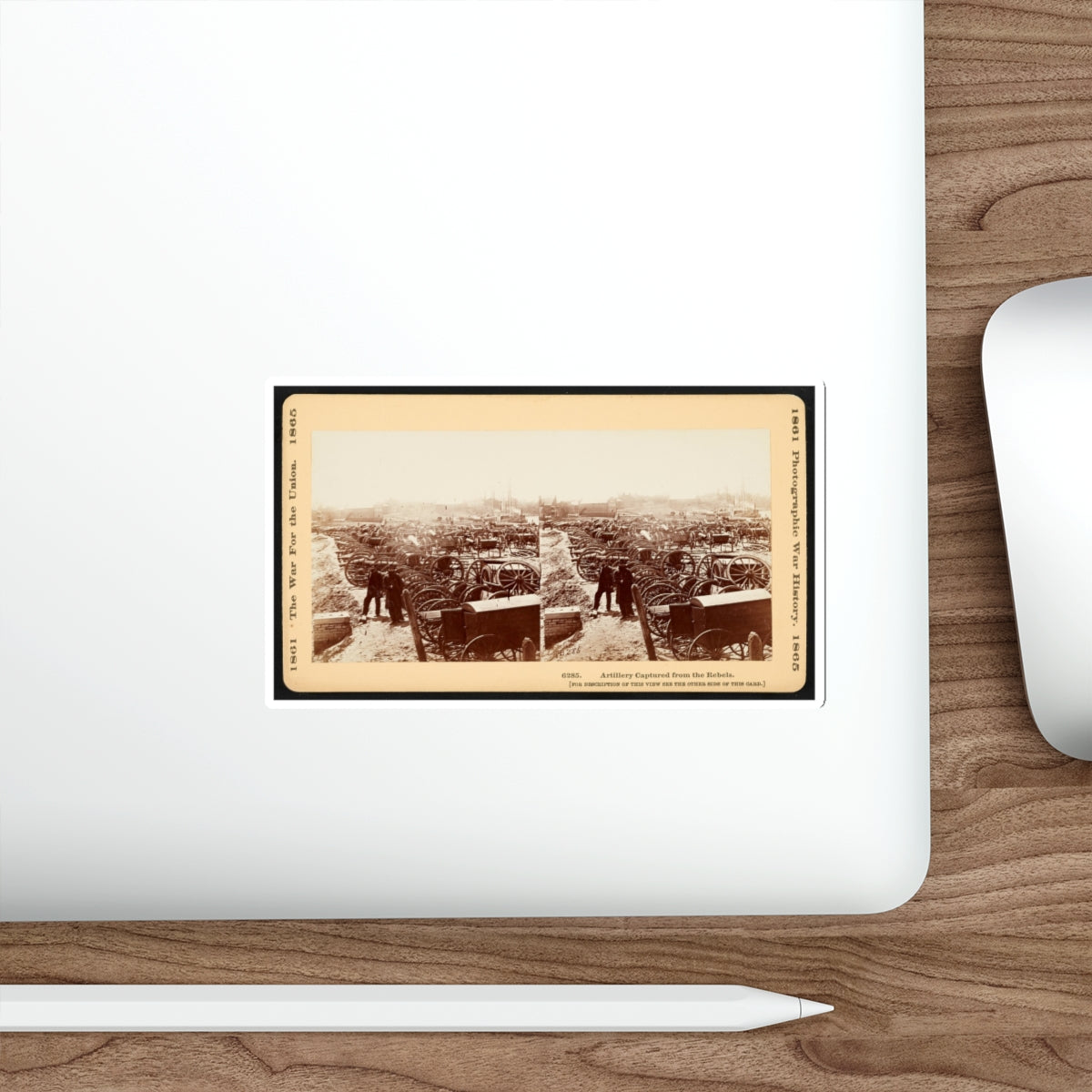 Artillery Captured From The Rebels 001 (U.S. Civil War) STICKER Vinyl Die-Cut Decal-The Sticker Space