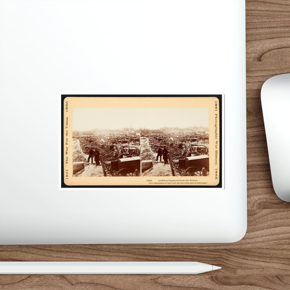 Artillery Captured From The Rebels 001 (U.S. Civil War) STICKER Vinyl Die-Cut Decal-The Sticker Space