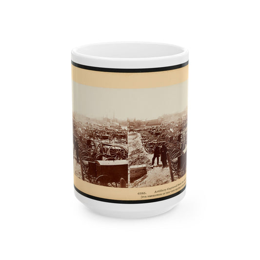 Artillery Captured From The Rebels 001 (U.S. Civil War) White Coffee Mug-15oz-The Sticker Space