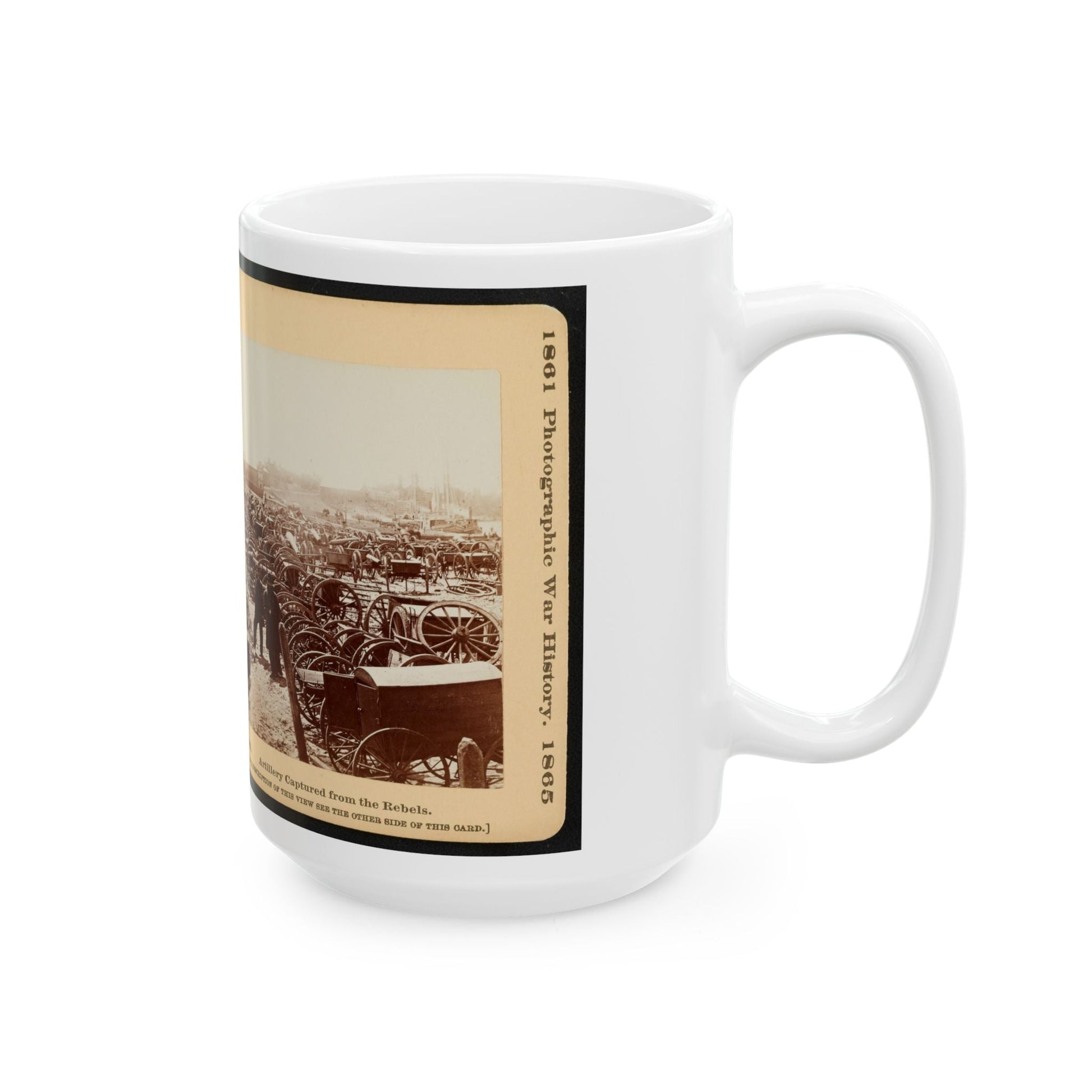 Artillery Captured From The Rebels 001 (U.S. Civil War) White Coffee Mug-The Sticker Space