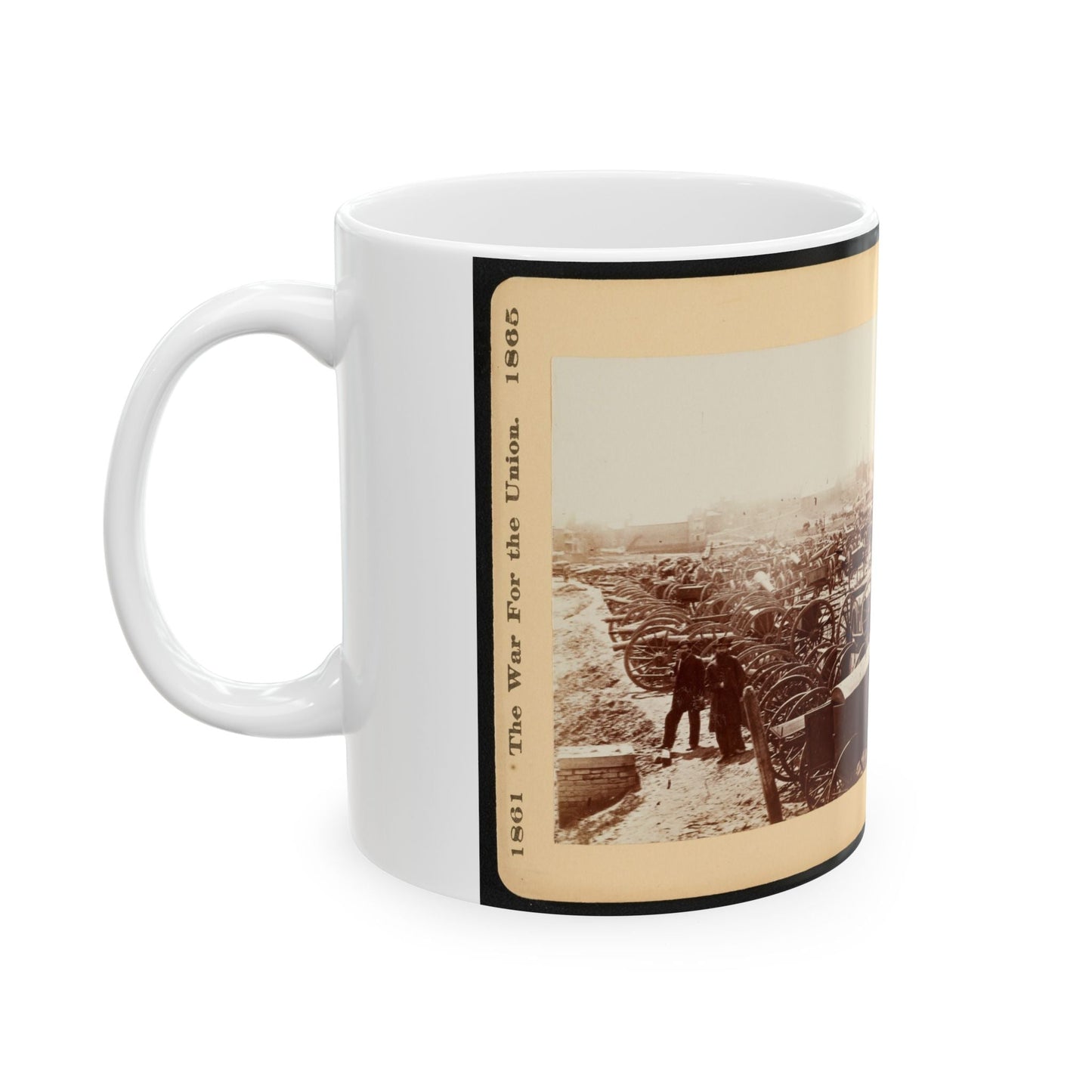 Artillery Captured From The Rebels 001 (U.S. Civil War) White Coffee Mug-The Sticker Space