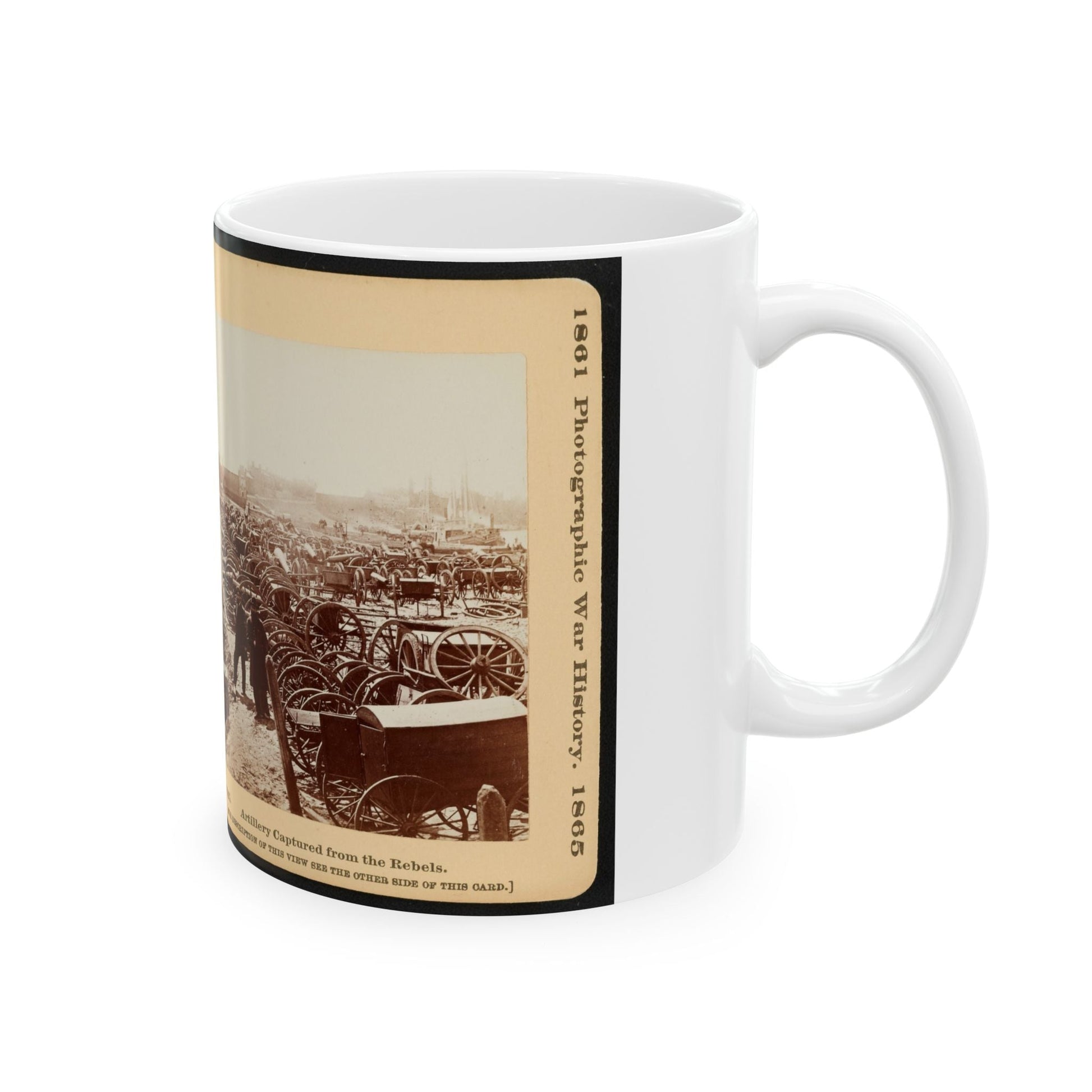 Artillery Captured From The Rebels 001 (U.S. Civil War) White Coffee Mug-The Sticker Space