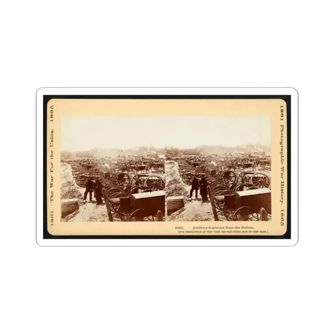 Artillery Captured From the Rebels 001 (U.S. Civil War) STICKER Vinyl Kiss-Cut Decal 2 Inch White - The Sticker Space