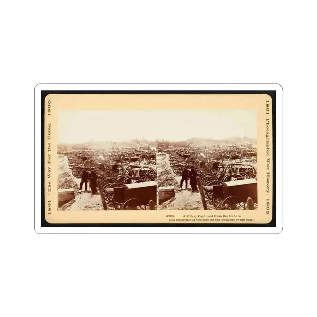 Artillery Captured From the Rebels 001 (U.S. Civil War) STICKER Vinyl Kiss-Cut Decal 3 Inch White - The Sticker Space