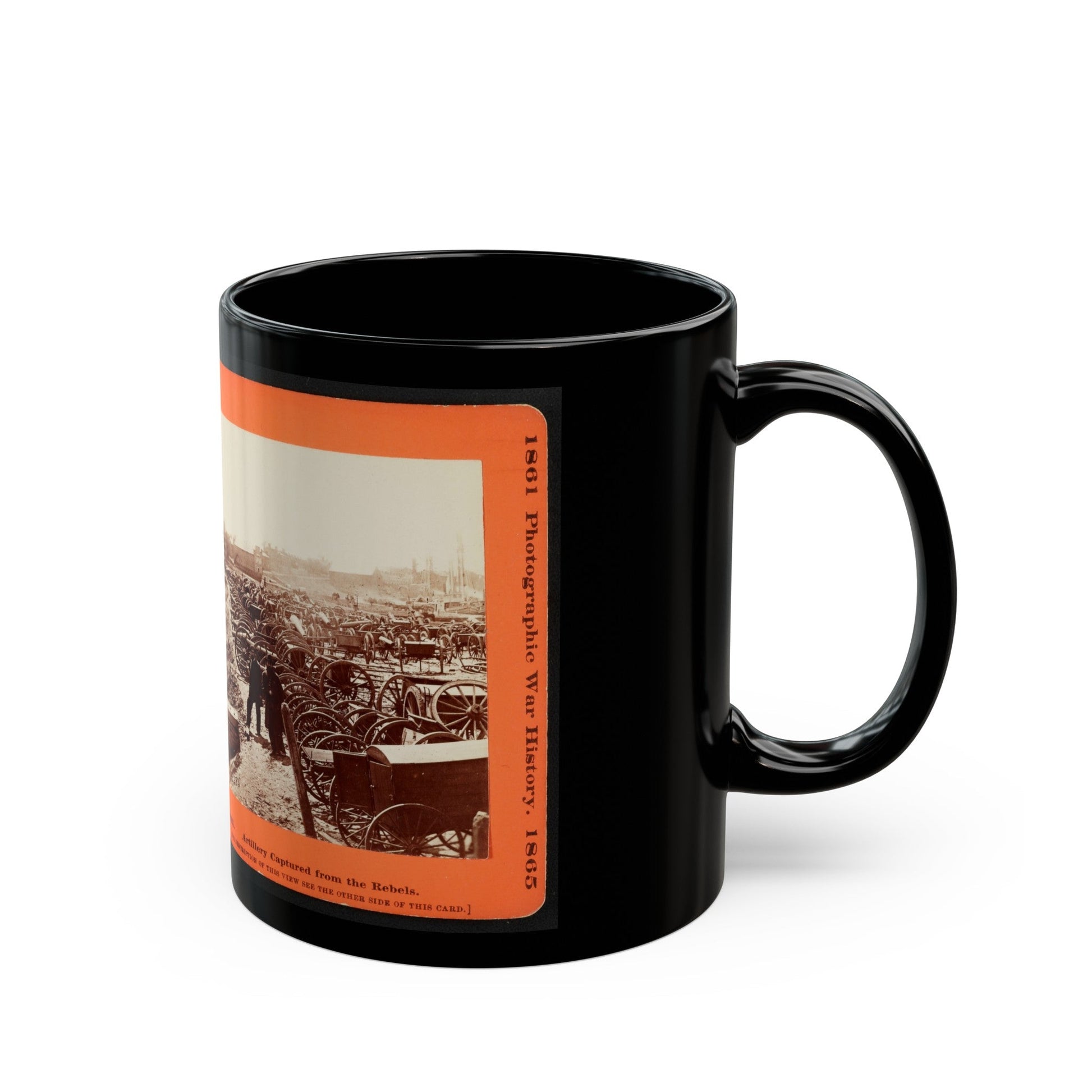 Artillery Captured From The Rebels (U.S. Civil War) Black Coffee Mug-The Sticker Space