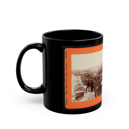 Artillery Captured From The Rebels (U.S. Civil War) Black Coffee Mug-The Sticker Space