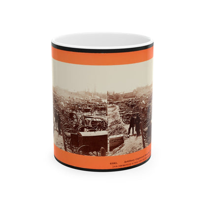 Artillery Captured From The Rebels (U.S. Civil War) White Coffee Mug-11oz-The Sticker Space