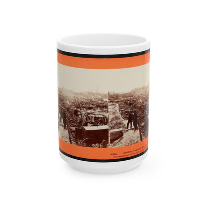 Artillery Captured From The Rebels (U.S. Civil War) White Coffee Mug-15oz-The Sticker Space