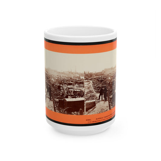 Artillery Captured From The Rebels (U.S. Civil War) White Coffee Mug-15oz-The Sticker Space