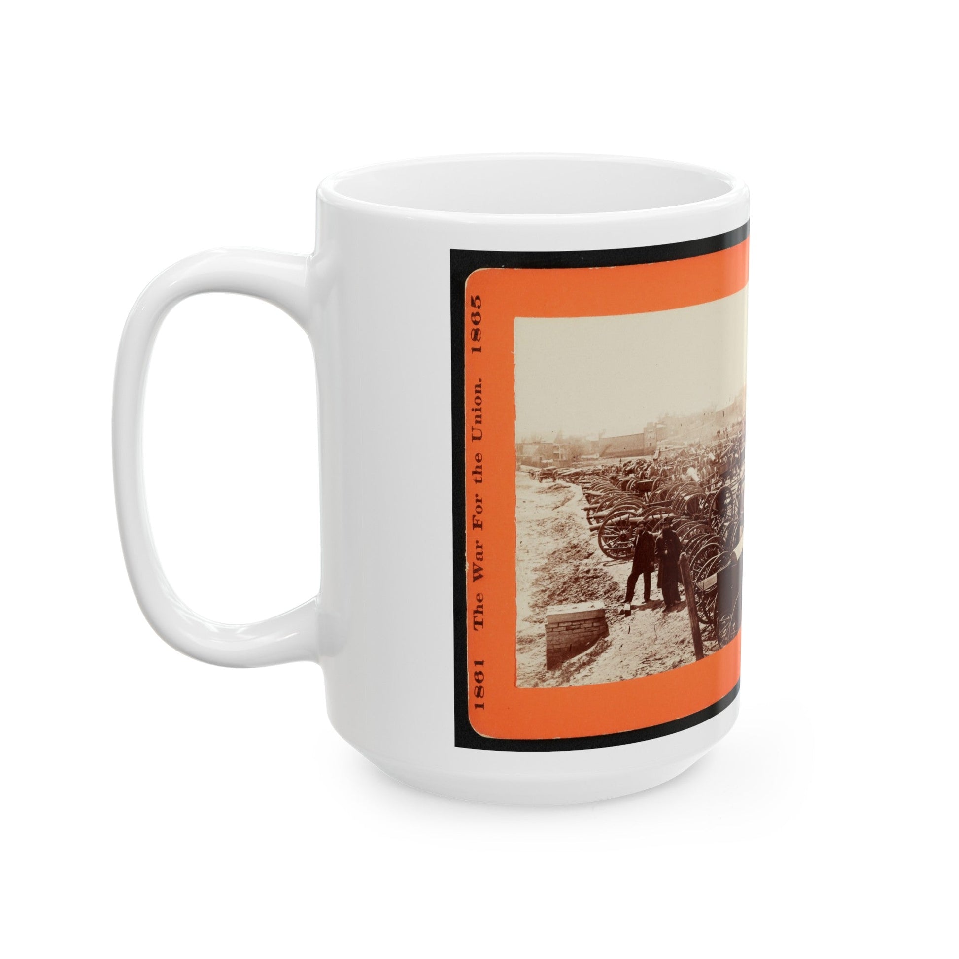 Artillery Captured From The Rebels (U.S. Civil War) White Coffee Mug-The Sticker Space