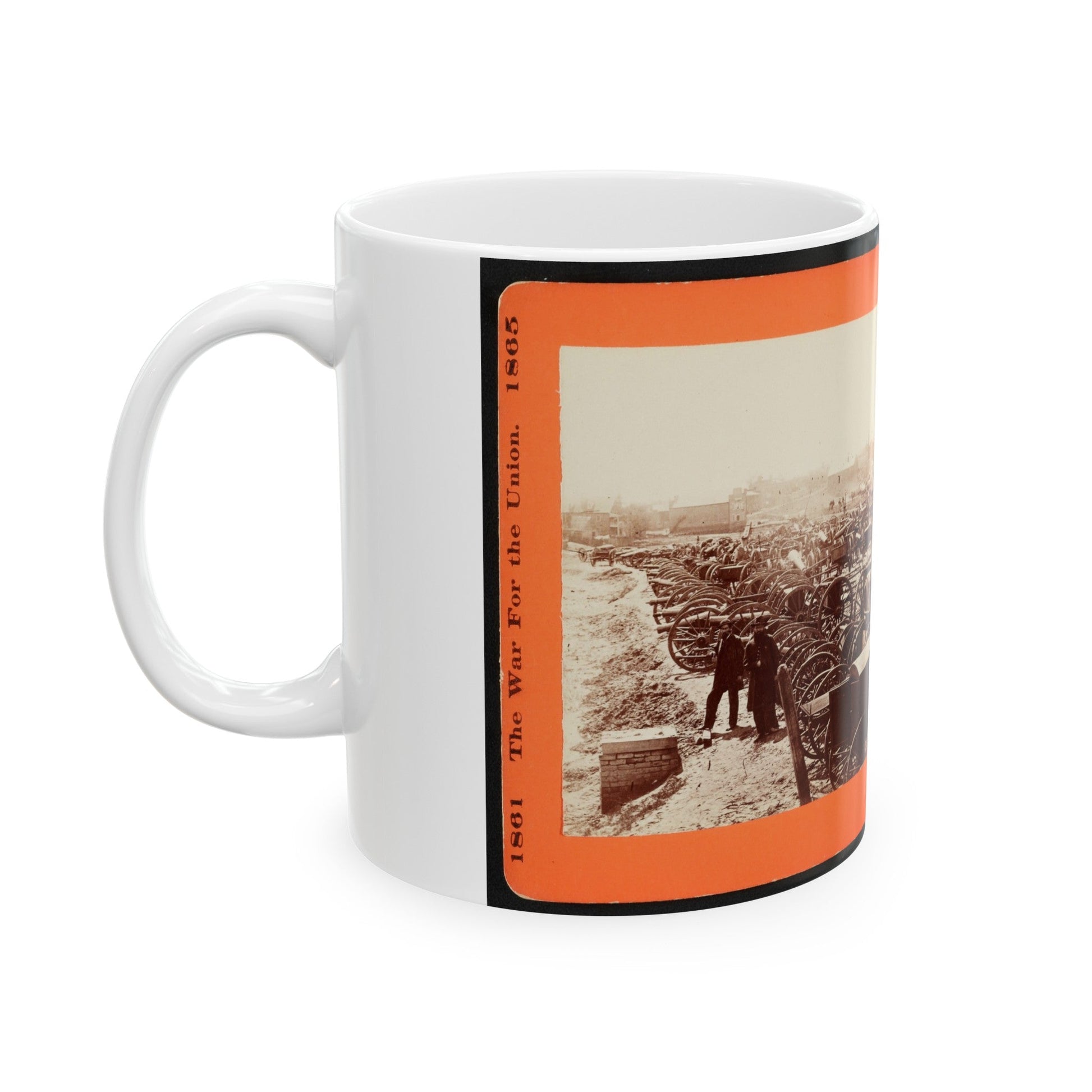 Artillery Captured From The Rebels (U.S. Civil War) White Coffee Mug-The Sticker Space