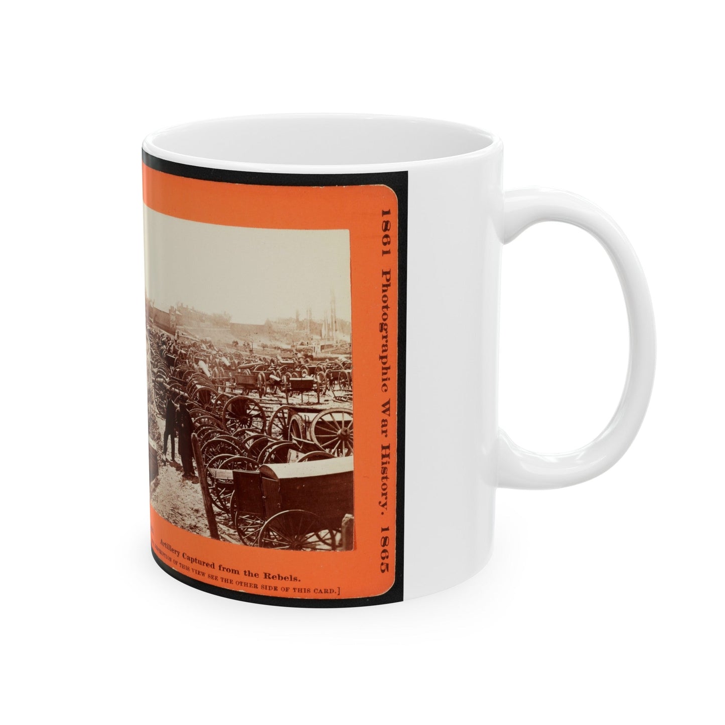 Artillery Captured From The Rebels (U.S. Civil War) White Coffee Mug-The Sticker Space