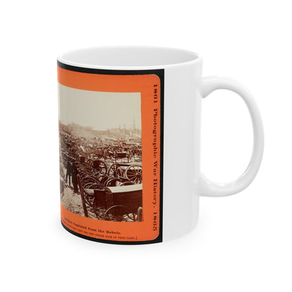 Artillery Captured From The Rebels (U.S. Civil War) White Coffee Mug-The Sticker Space