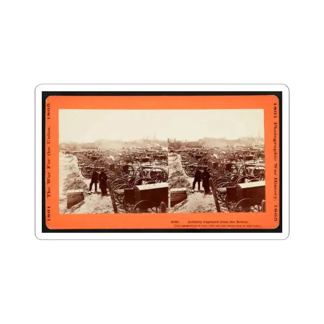 Artillery Captured From the Rebels (U.S. Civil War) STICKER Vinyl Kiss-Cut Decal 2 Inch White - The Sticker Space