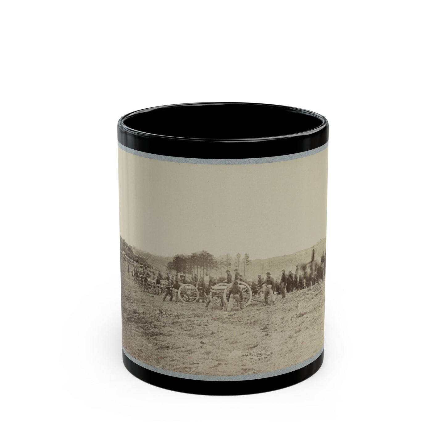 Artillery Going Into Action On South Bank Of Rappahannock, May 2, 1863 (U.S. Civil War) Black Coffee Mug