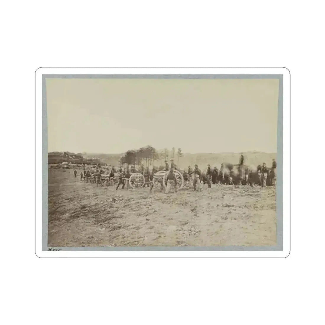 Artillery Going Into Action on South Bank of Rappahannock, May 2, 1863 (U.S. Civil War) STICKER Vinyl Kiss-Cut Decal 3 Inch White - The Sticker Space
