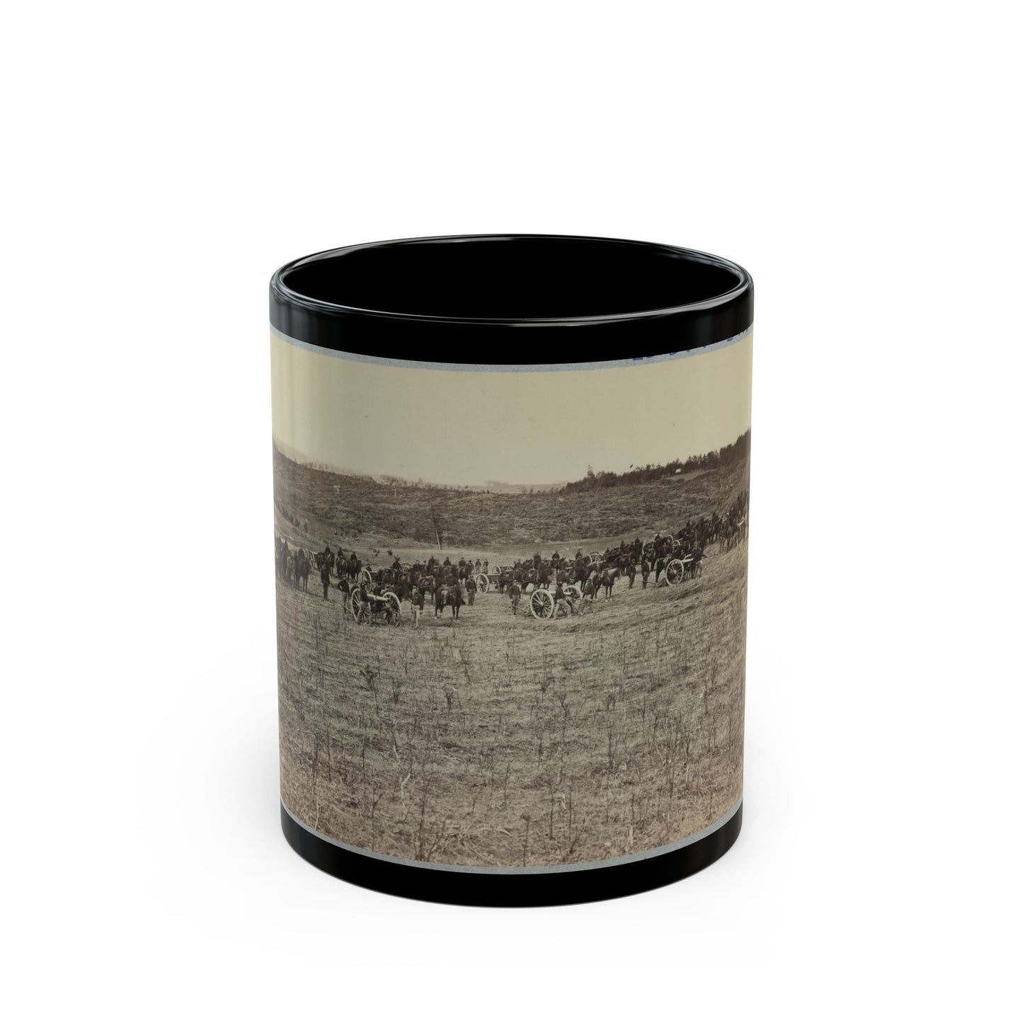 Artillery Going Into Action On South Bank Of Rappahannock River - June 4, 1863 (U.S. Civil War) Black Coffee Mug