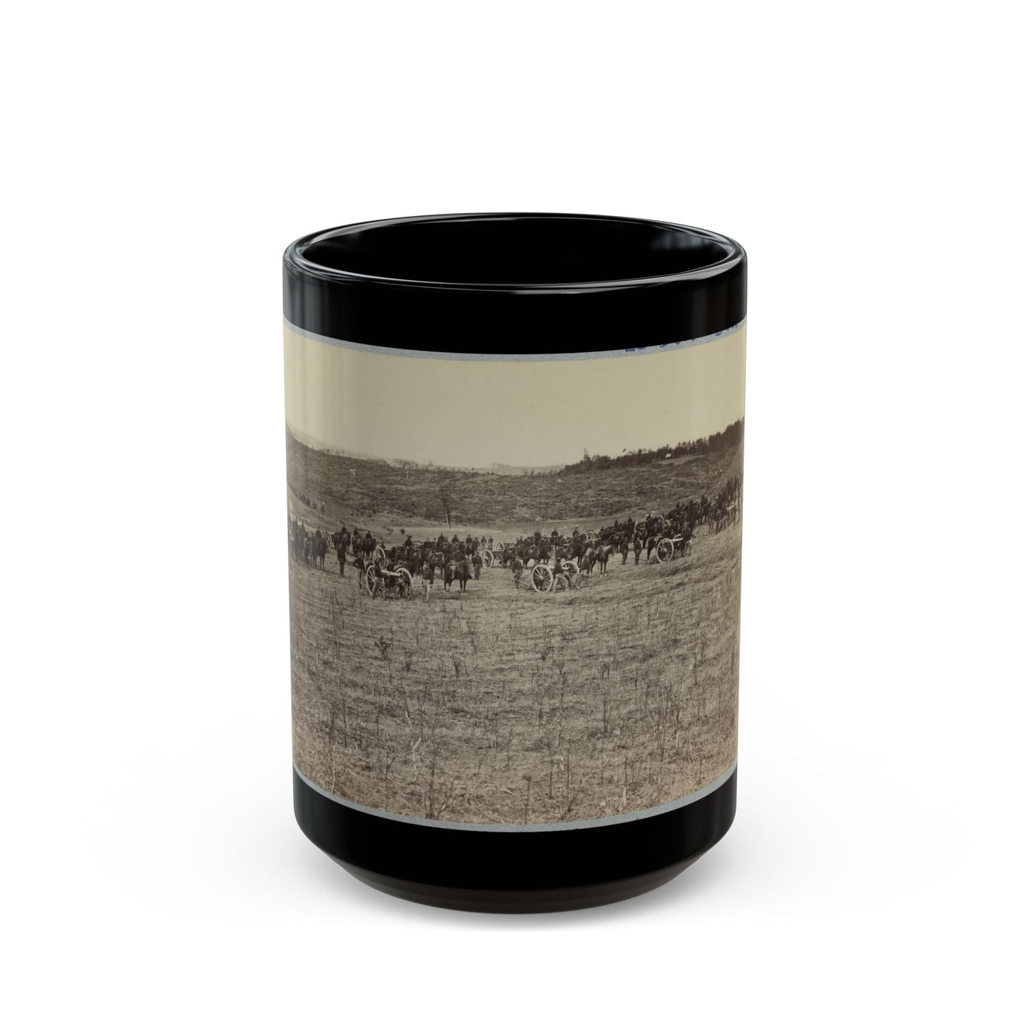 Artillery Going Into Action On South Bank Of Rappahannock River - June 4, 1863 (U.S. Civil War) Black Coffee Mug