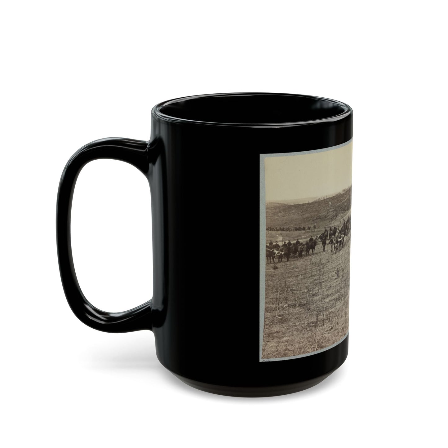 Artillery Going Into Action On South Bank Of Rappahannock River - June 4, 1863 (U.S. Civil War) Black Coffee Mug