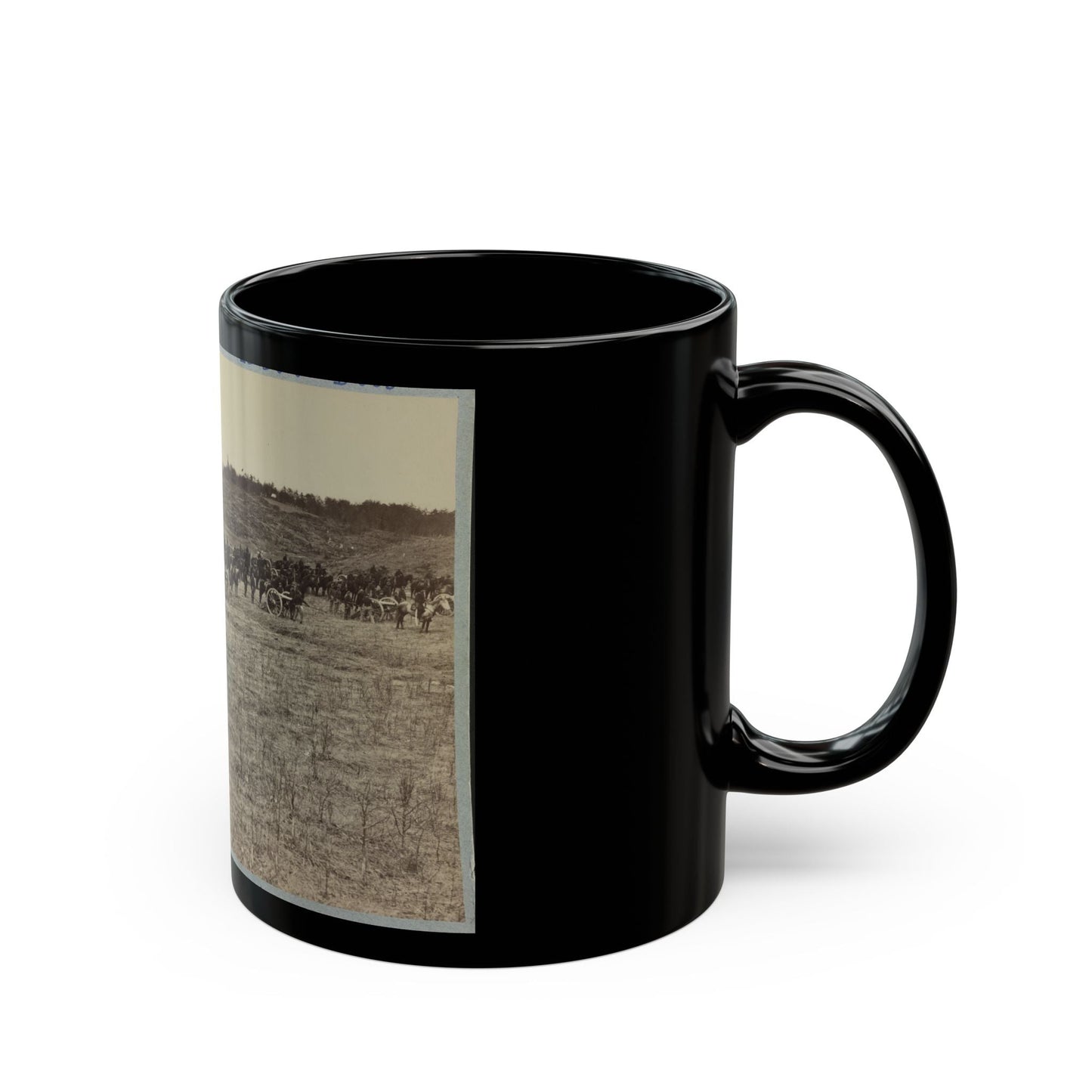 Artillery Going Into Action On South Bank Of Rappahannock River - June 4, 1863 (U.S. Civil War) Black Coffee Mug