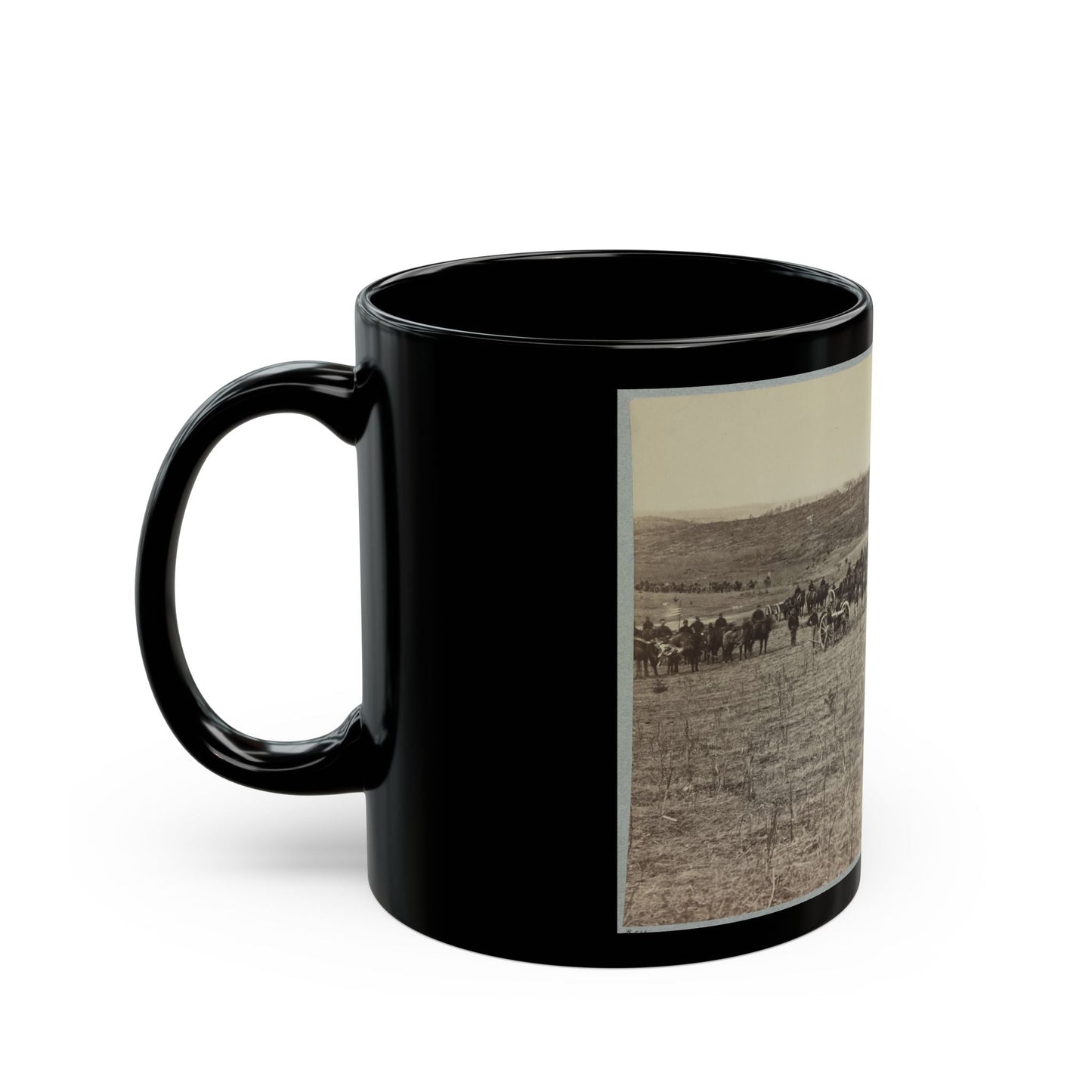 Artillery Going Into Action On South Bank Of Rappahannock River - June 4, 1863 (U.S. Civil War) Black Coffee Mug