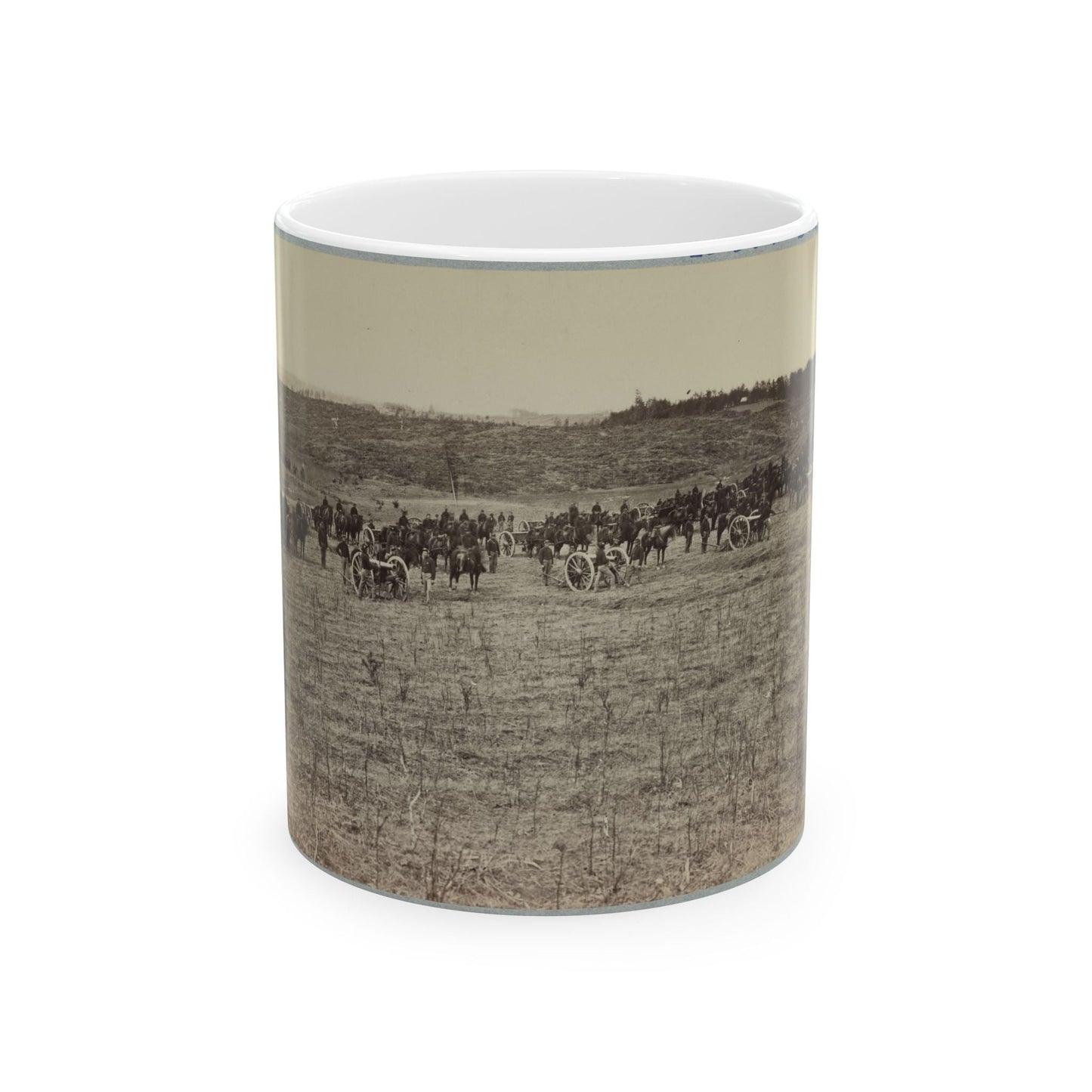 Artillery Going Into Action On South Bank Of Rappahannock River - June 4, 1863 (U.S. Civil War) White Coffee Mug