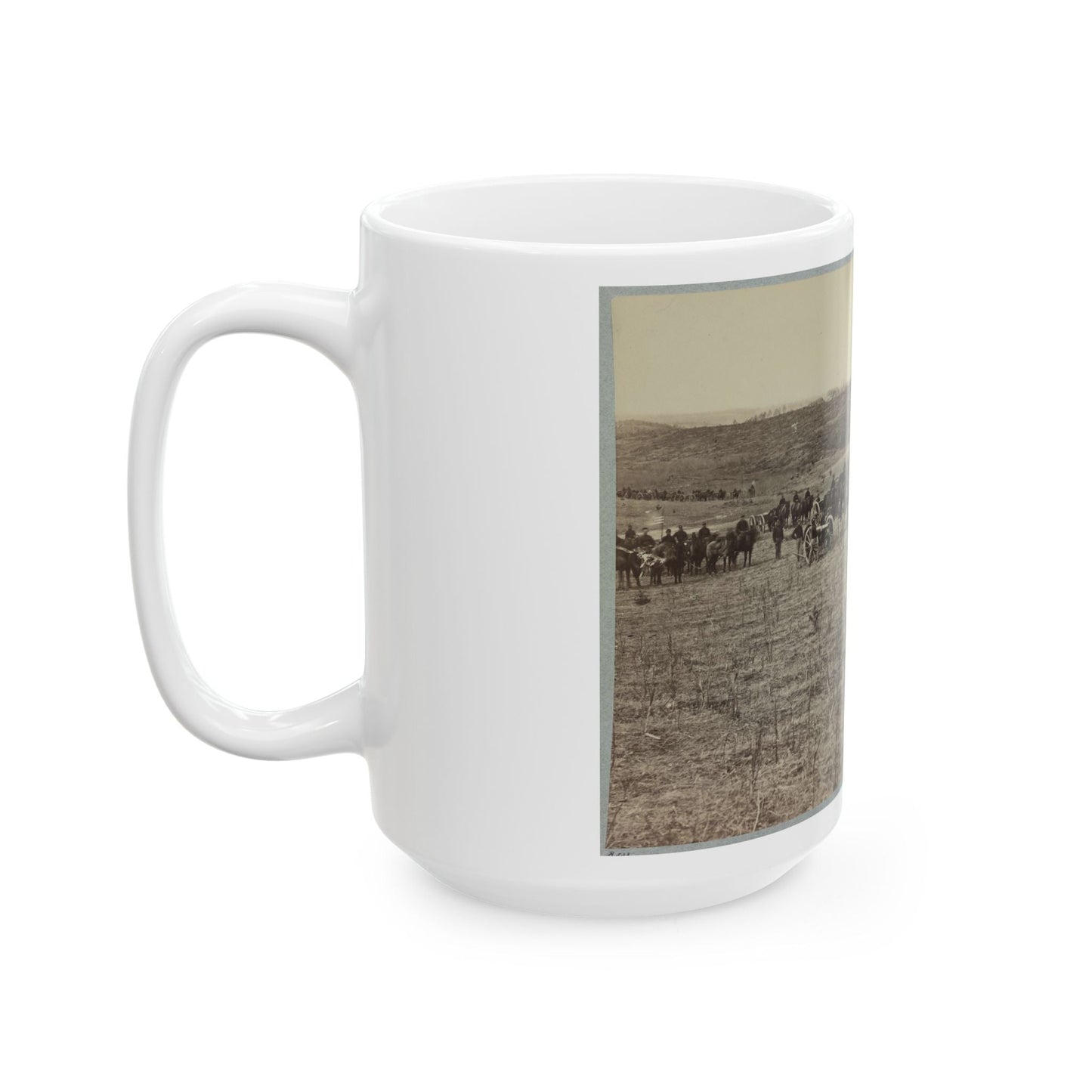 Artillery Going Into Action On South Bank Of Rappahannock River - June 4, 1863 (U.S. Civil War) White Coffee Mug