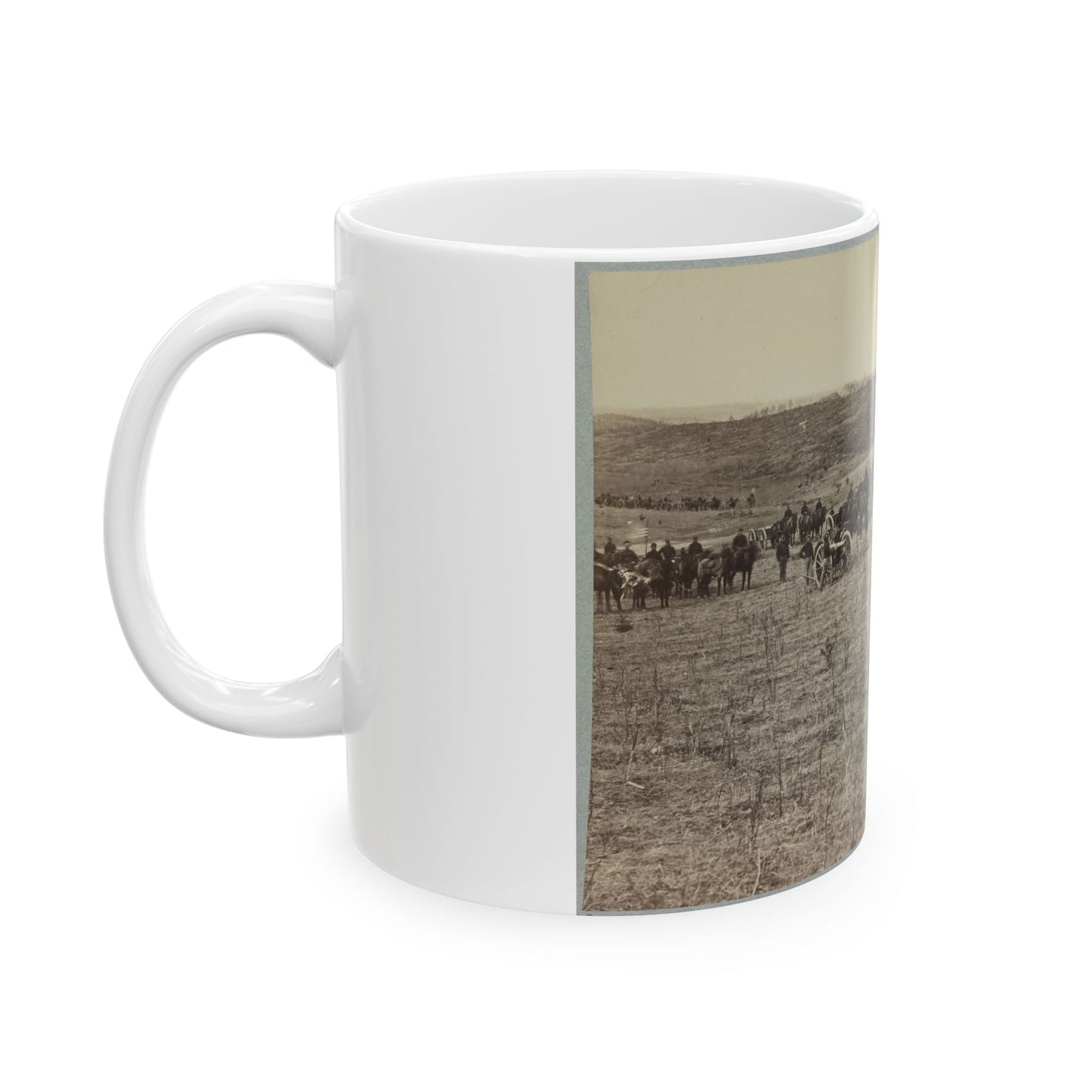 Artillery Going Into Action On South Bank Of Rappahannock River - June 4, 1863 (U.S. Civil War) White Coffee Mug