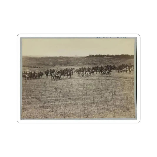 Artillery Going Into Action on South Bank of Rappahannock River - June 4, 1863 (U.S. Civil War) STICKER Vinyl Kiss-Cut Decal 2 Inch White - The Sticker Space