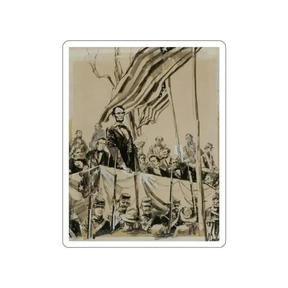 Artwork of Abraham Lincoln (Magazine Illustration) STICKER Vinyl Die-Cut Decal - The Sticker Space