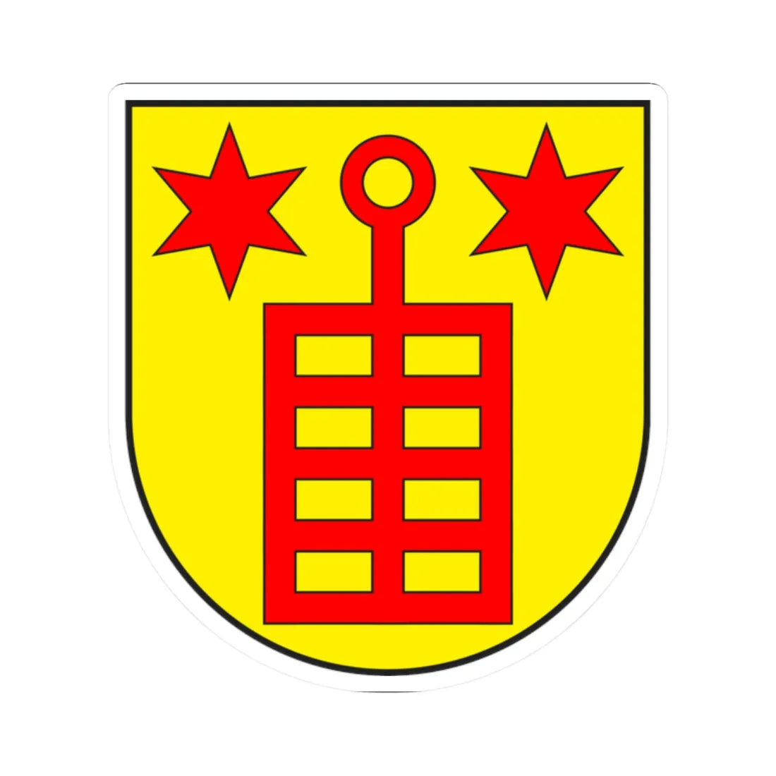 Arvigo wappen (Switzerland) (Coat of Arms) STICKER Vinyl Kiss-Cut Decal 2 Inch White - The Sticker Space