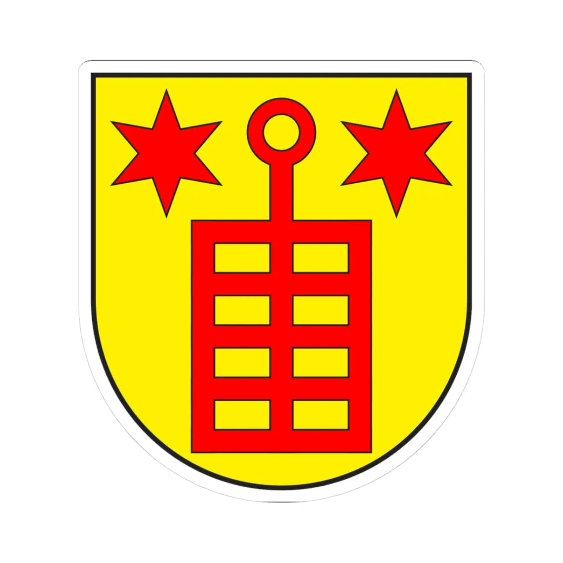 Arvigo wappen (Switzerland) (Coat of Arms) STICKER Vinyl Kiss-Cut Decal 3 Inch White - The Sticker Space