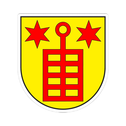 Arvigo wappen (Switzerland) (Coat of Arms) STICKER Vinyl Kiss-Cut Decal 4 Inch White - The Sticker Space