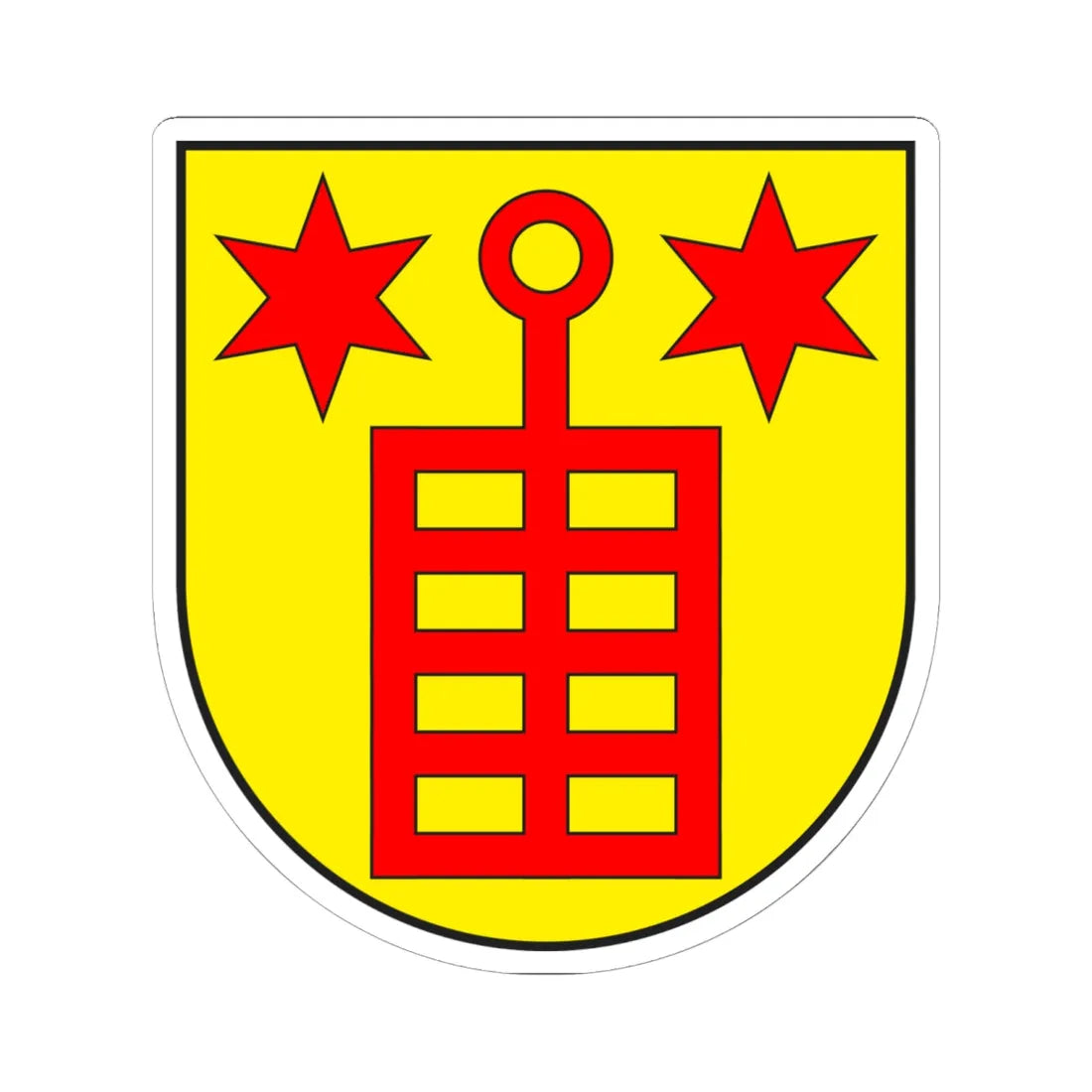 Arvigo wappen (Switzerland) (Coat of Arms) STICKER Vinyl Kiss-Cut Decal 6 Inch White - The Sticker Space