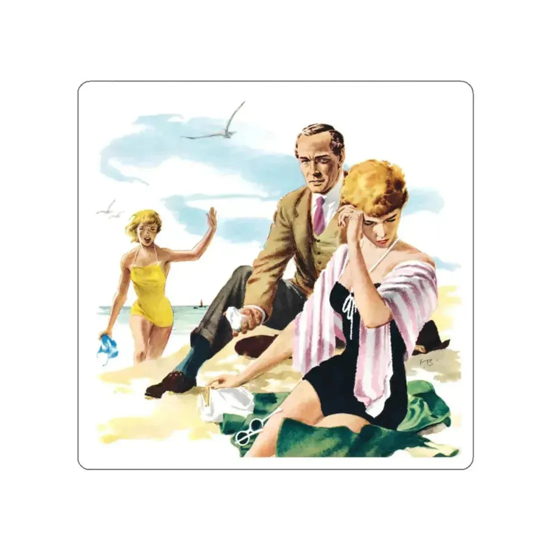 As Far As The Eye Can See by Penelope Mortimer, Homes And Gardens magazine, 1955 (Magazine Illustration) STICKER Vinyl Die-Cut Decal White Die-Cut 2 Inch - The Sticker Space