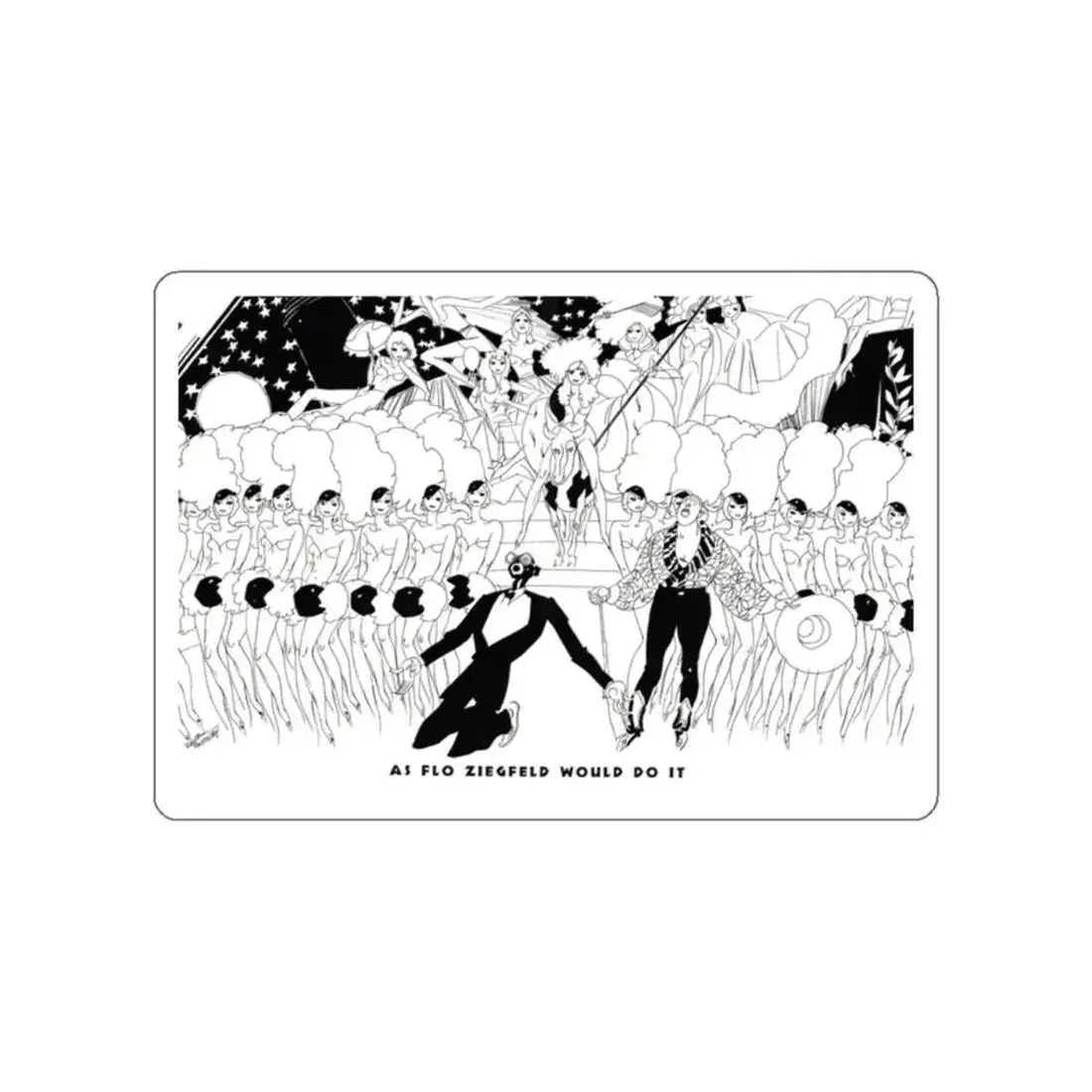 As Flo Ziegfeld Would Do It, Ballyhoo Magazine, November 1931 (Magazine Illustration) STICKER Vinyl Die-Cut Decal - The Sticker Space