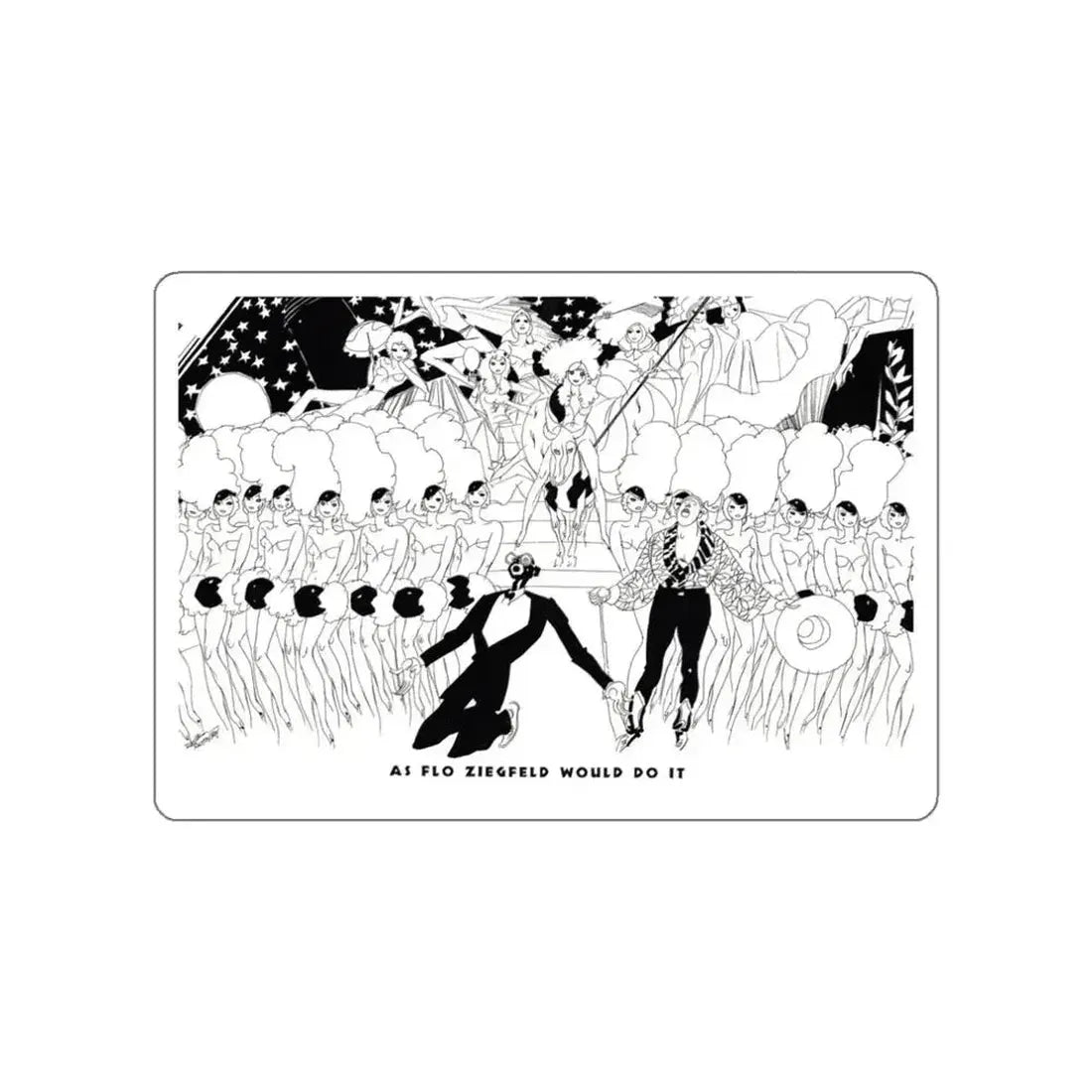 As Flo Ziegfeld Would Do It, Ballyhoo Magazine, November 1931 (Magazine Illustration) STICKER Vinyl Die-Cut Decal - The Sticker Space